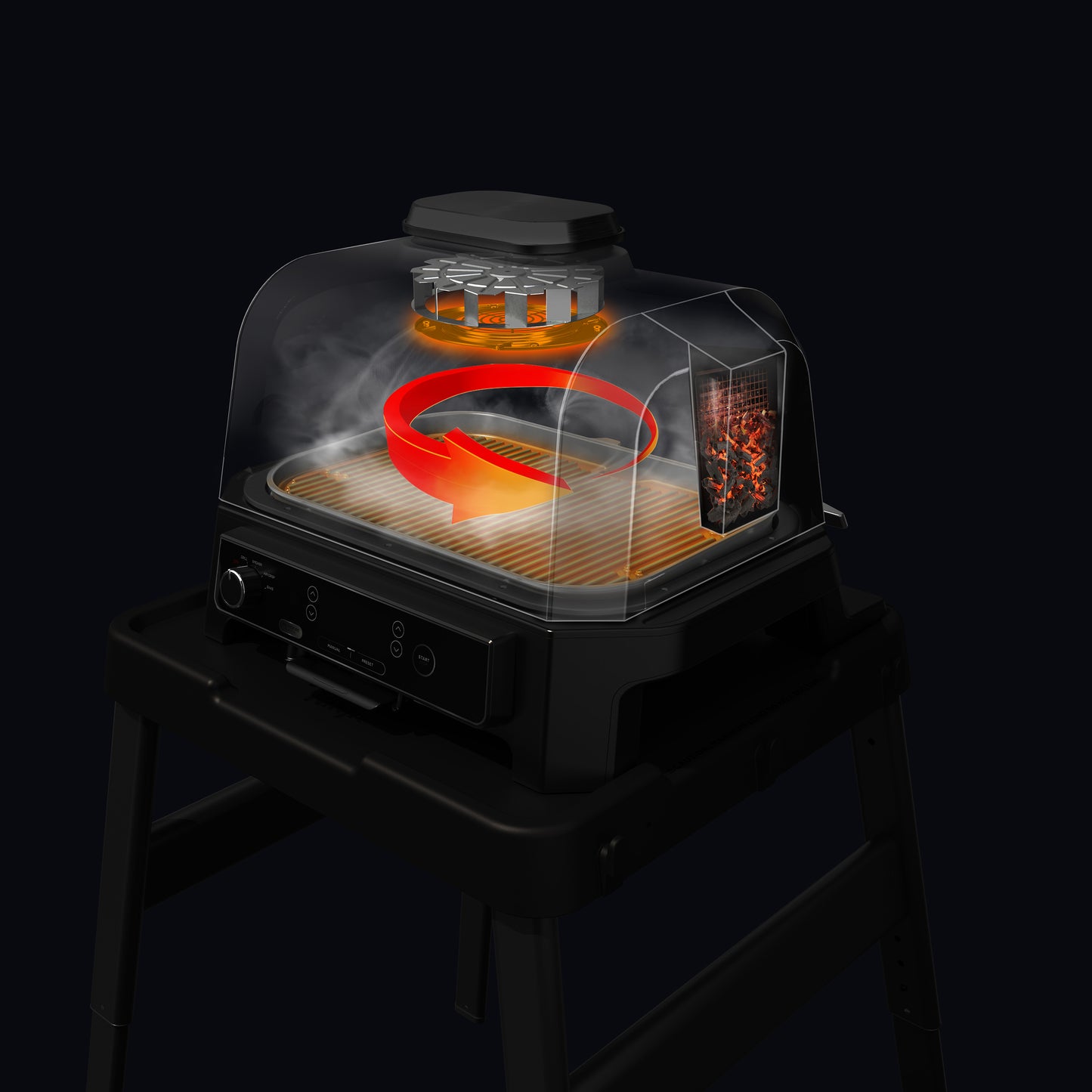 Ninja Woodfire Elektrischer Outdoor Grill & Smoker Pro XL OG850EU