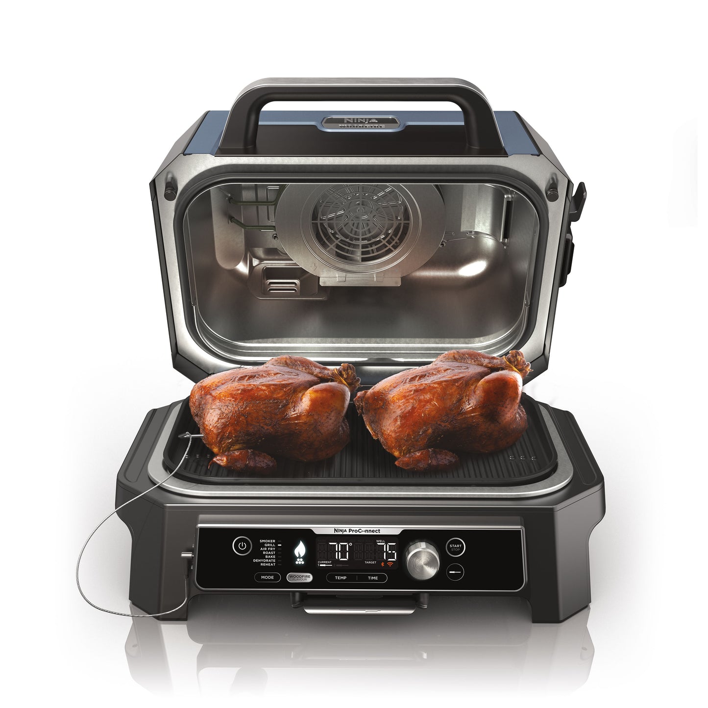Ninja Woodfire Pro Connect XL Elektrischer Outdoor Grill & Smoker OG901EU