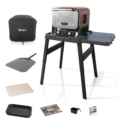 Ninja Woodfire Elektrischer Outdoor Ofen, Pizzaofen und Smoker OO101DE Bundle