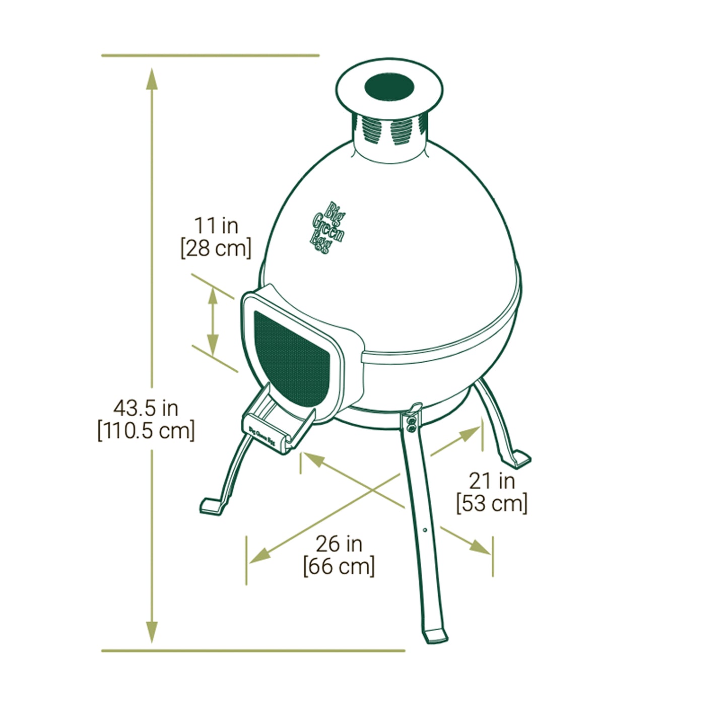 Big Green Egg Chiminea Kamin