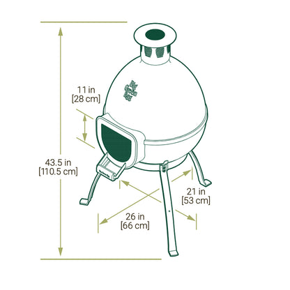 Big Green Egg Chiminea Kamin